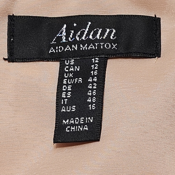 Aiden Mattox Pink Green Blue Floral Drop Shoulder Sheath Midi Dress 12 - Picture 9 of 11